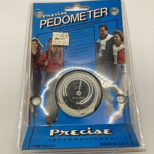 Vintage Precise Pedometer Made in U.S.A. with Clip New Old Stock Kmart Sticker